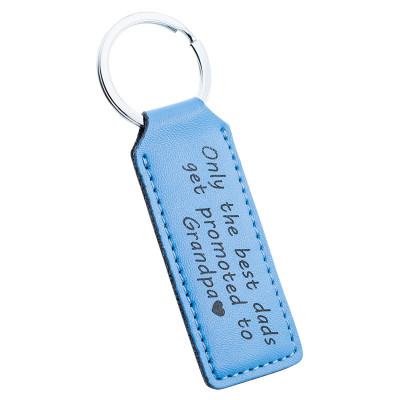 Llavero Personalizado con Correa de Piel Auténtica