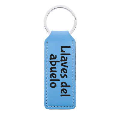 Llavero Personalizado con Correa de Piel Auténtica