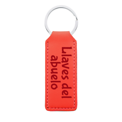 Llavero Personalizado con Correa de Piel Auténtica