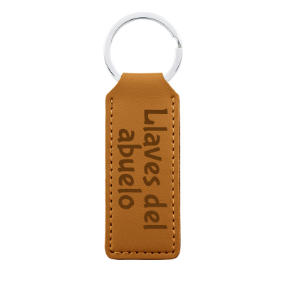 Llavero Personalizado con Correa de Piel Auténtica