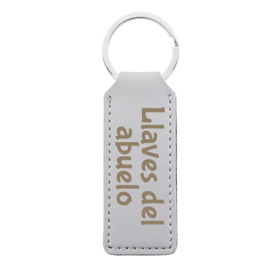 Llavero Personalizado con Correa de Piel Auténtica