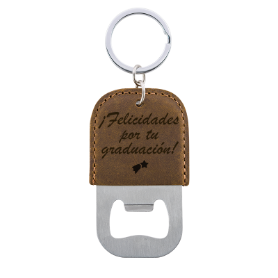 Llavero Abrebotellas Personalizado de Piel...
