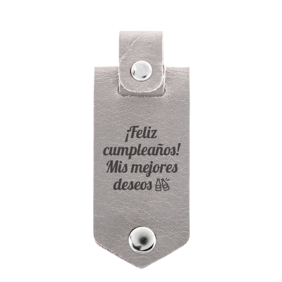 Llavero Portafotos Personalizado de Piel Auténtica