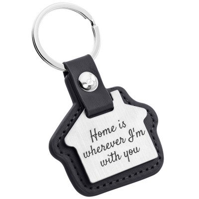 Llavero Personalizado Grabado en Forma de Casa...