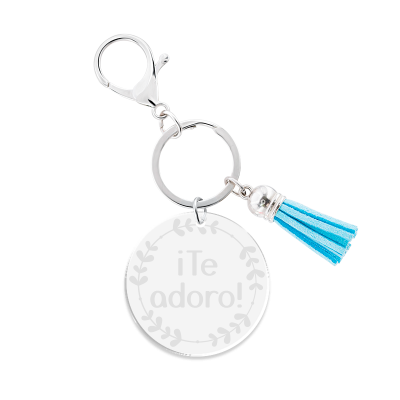 Llavero Acrílico Personalizado con Borla de...