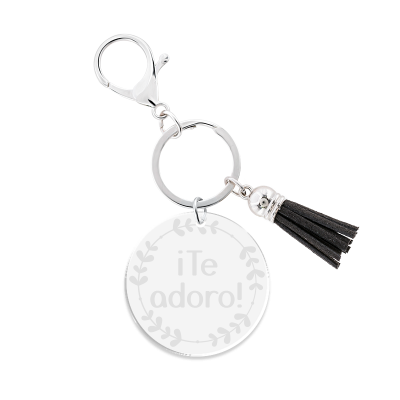 Llavero Acrílico Personalizado con Borla de...