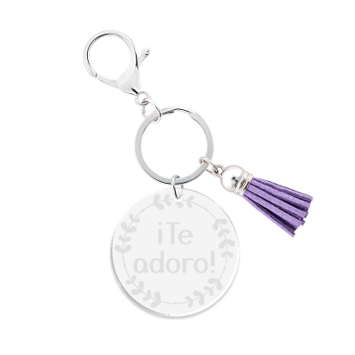 Llavero Acrílico Personalizado con Borla de...