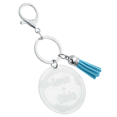 Llavero Acrílico Personalizado con Borla de...