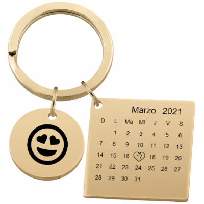 Llavero Personalizado con Calendario Cuadrado...