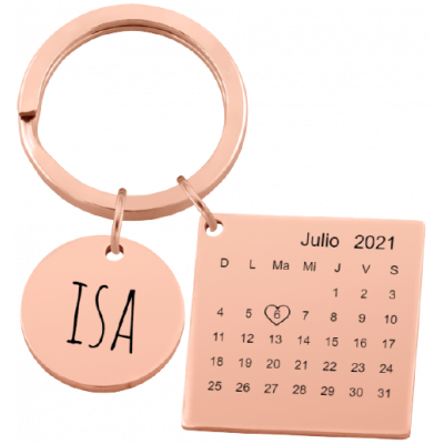 Llavero Personalizado con Calendario Cuadrado...