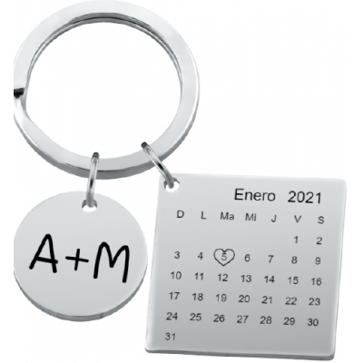 Llavero Personalizado con Calendario Cuadrado...