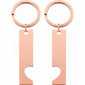 Llaveros Personalizados de Pareja con Corazón Grabado