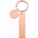 Llavero con Rectángulo y Círculo Grabados