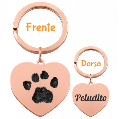 Llavero Personalizado en Forma de Corazón con...
