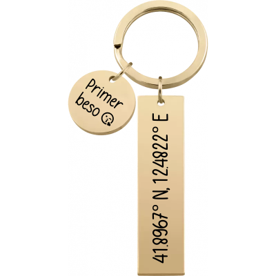 Llavero Personalizado con Coordenadas Grabadas