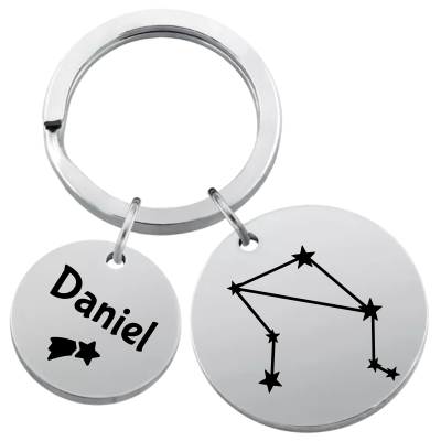 Llavero Personalizado con Forma de Círculo con...