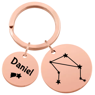 Llavero Personalizado con Forma de Círculo con...