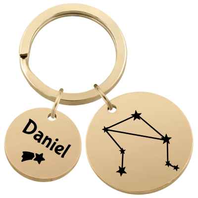 Llavero Personalizado con Forma de Círculo con...