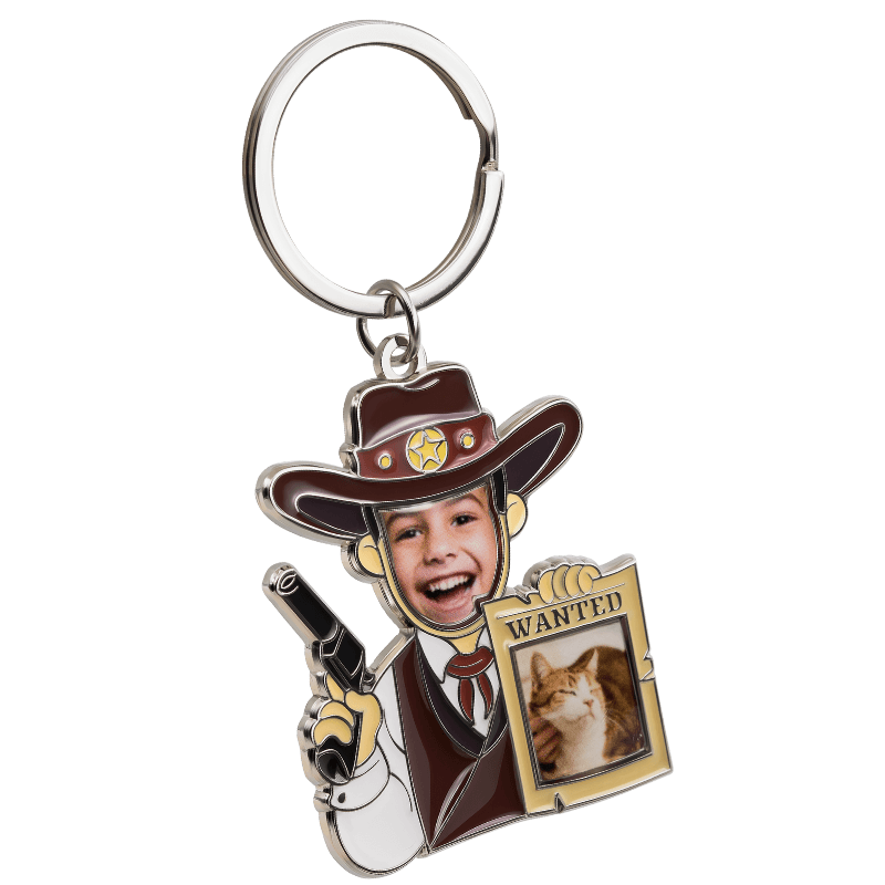 Llavero de Póster de se Busca con Cara Personalizada