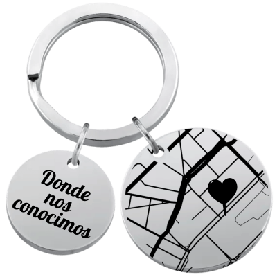 Llavero con Geomapa Personalizado