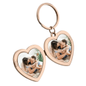 Llavero con Medallón para Pareja, con Fotos y Grabado "Enamorados desde.."