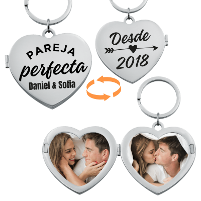 Perso Llavero Personalizado con Corazón de...