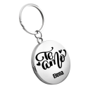 Llavero Personalizado con Medallón para Pareja, con Fotos y Grabado "Te Amo"