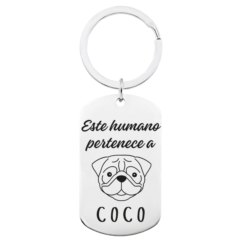 Llavero Personalizado con Mascota Grabado con Foto y Nombre de tu Perro o Gato