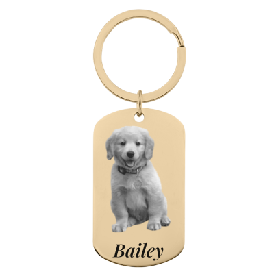 Llavero de Etiqueta para Mascota Grabado con...
