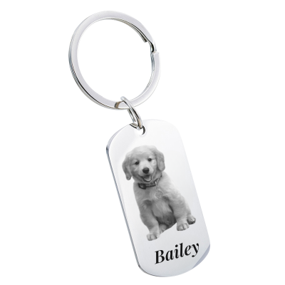 Llavero de Etiqueta para Mascota Grabado con...